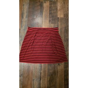 Tommy Hilfiger Womens Skirt Navy Blue Red Stripe Cotton Nautical size Small‎